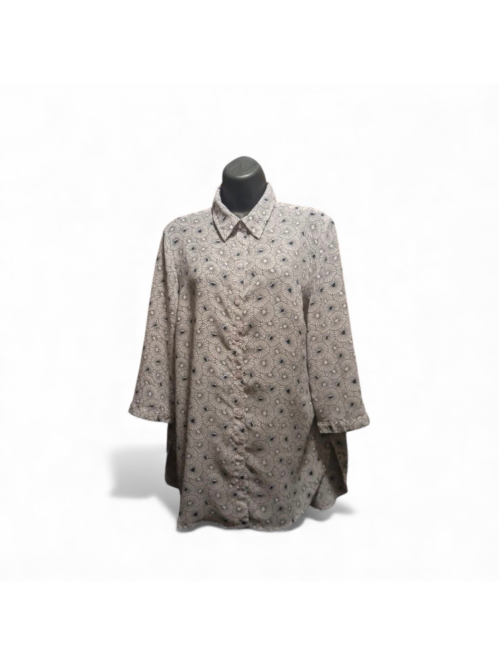 Attention Women's Blouse Top Large Geometric Floral Print - INV252 A3